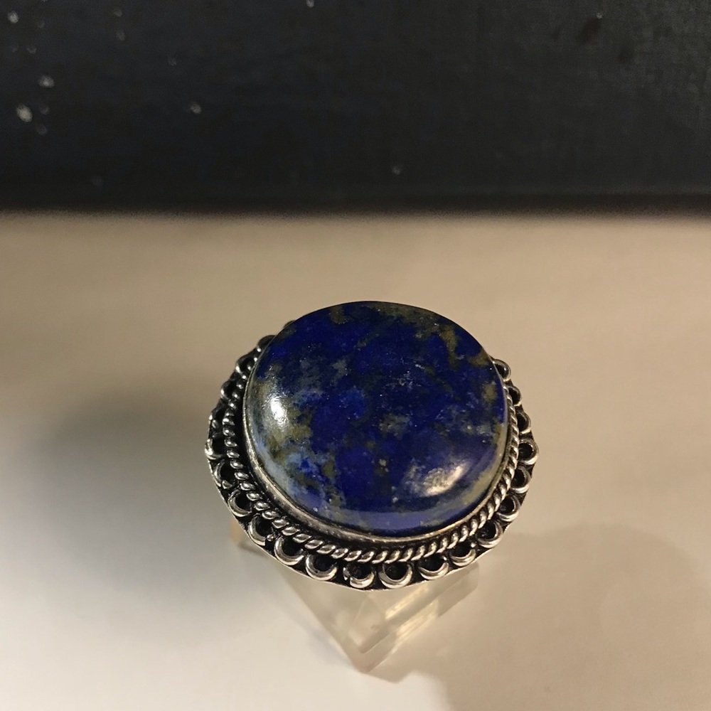 Sodalite Stamped 925 Sterling Silver Ring
